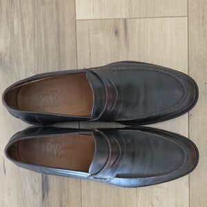 Frye Men's Dark Brown Leather Slip-On Loafers